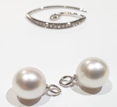 9mm OVAL S/SEA. 18KWG, DEMOUNTABLE