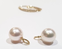 9mm AKOYA. 18KYG, DEMOUNTABLE